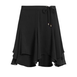 Ralph Lauren Women's Black A-Line‎ Midi Skirt Size 00 Layered Design